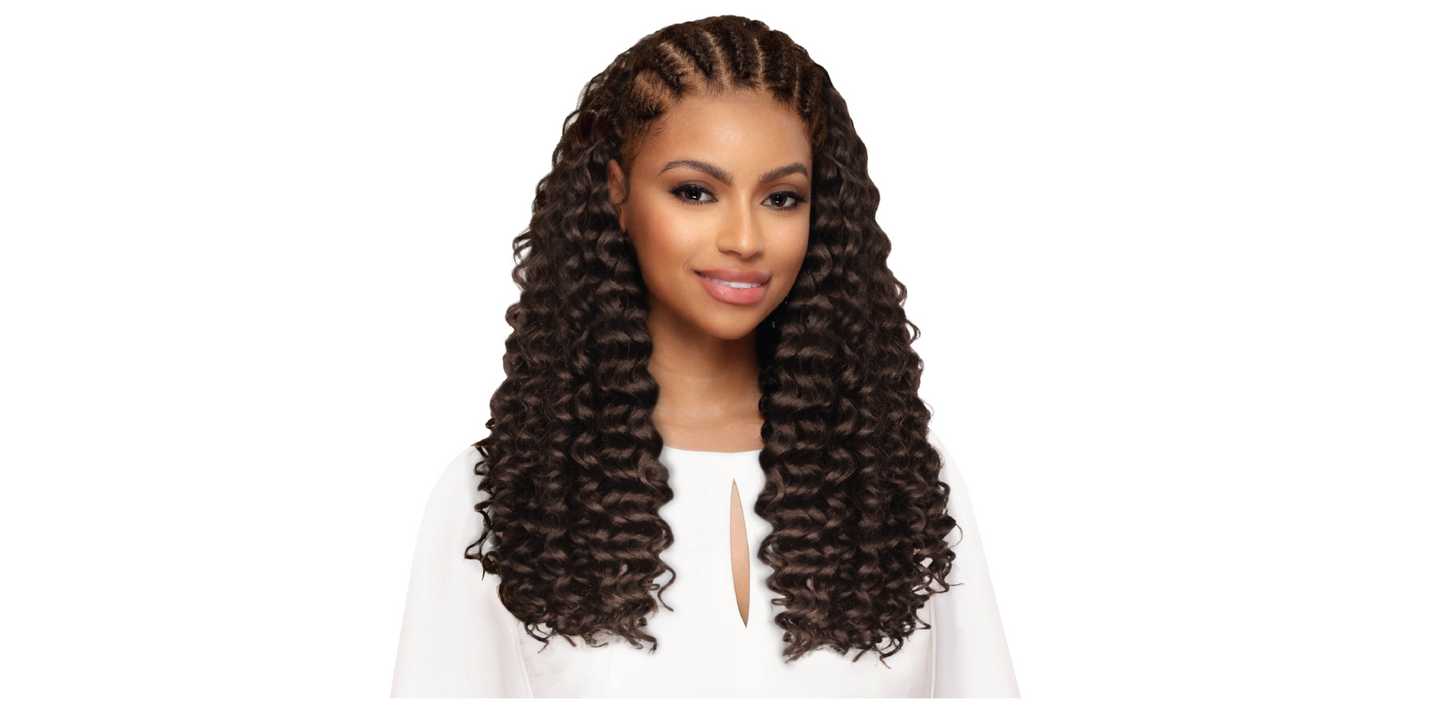 Eve Hair Inc. The Scarlet French Deep Wave Bulk Human Hair Blend Braiding Hair 22"