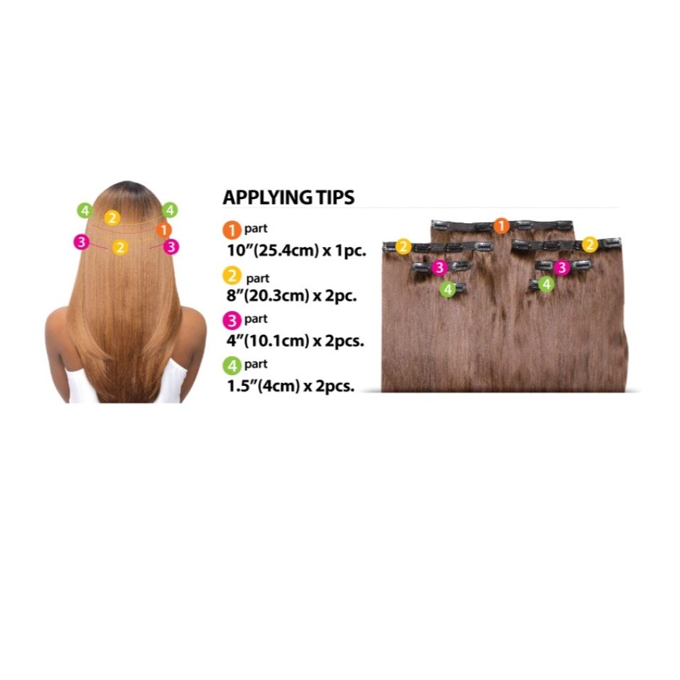 Eve Hair Pure Remy Human Hair 7pcs Euro Remy 22" Clip-On Extensions