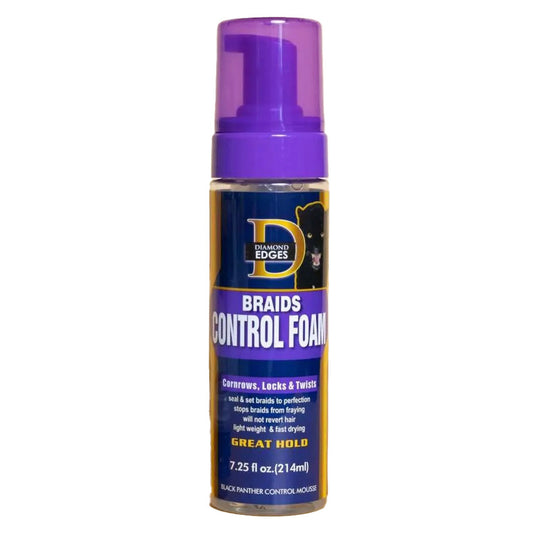 Diamond Edges Braids Control Foam Black Panther