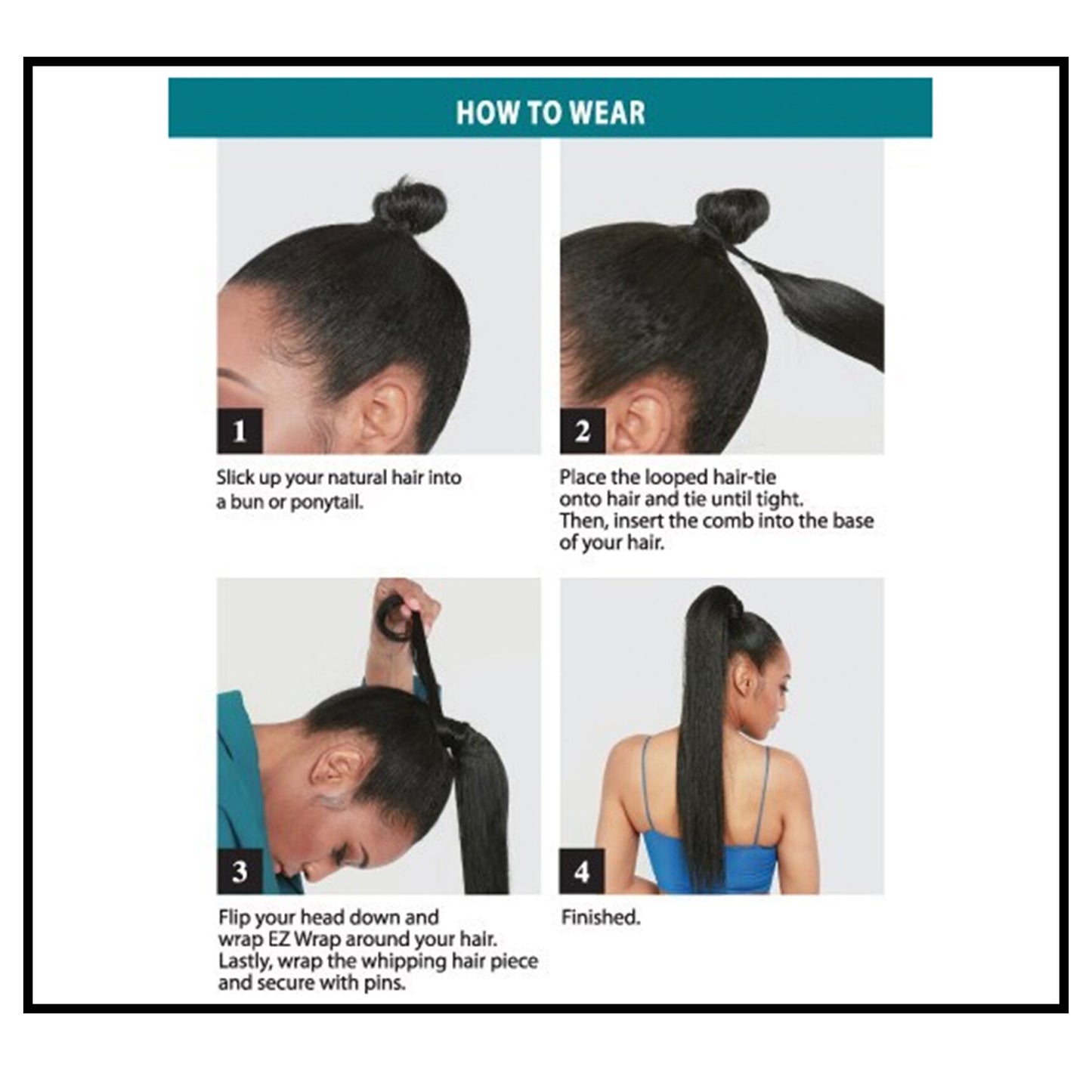 Zury EZ Wrap Ponytail Hair Extension Body 26" how to install