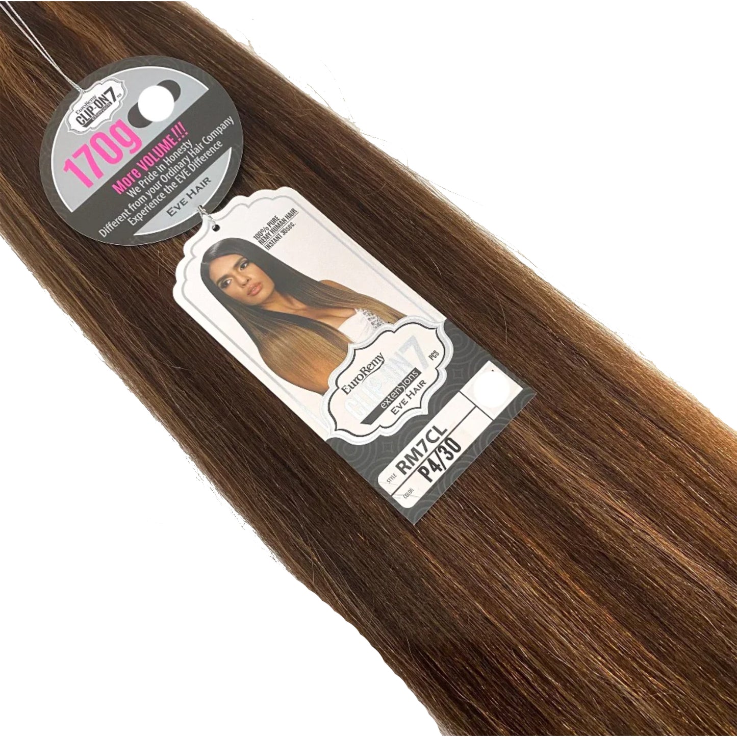 Eve Hair Pure Remy Human Hair 7pcs Euro Remy 22" Clip-On Extensions