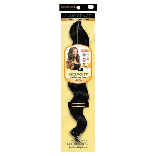 EZ Braid Innocence I&I Brazilian Body Wave Crochet Hair 20" color 1