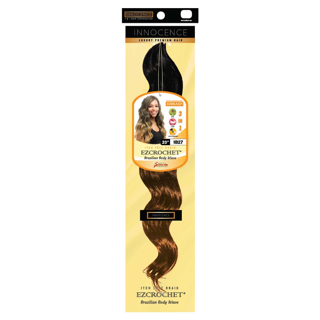 EZ Braid Innocence I&I Brazilian Body Wave Crochet Hair 20" color 1b27