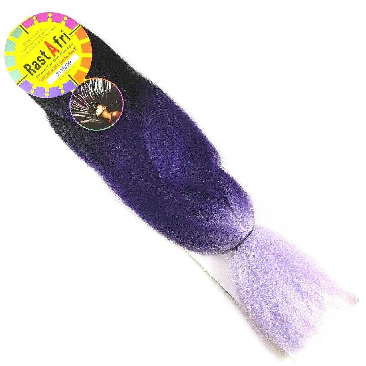 RastAfri Highlight Jumbo Braiding Hair purple black ombre