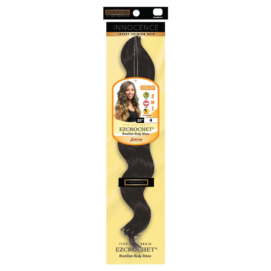 EZ Braid Innocence I&I Brazilian Body Wave Crochet Hair 20" color 4