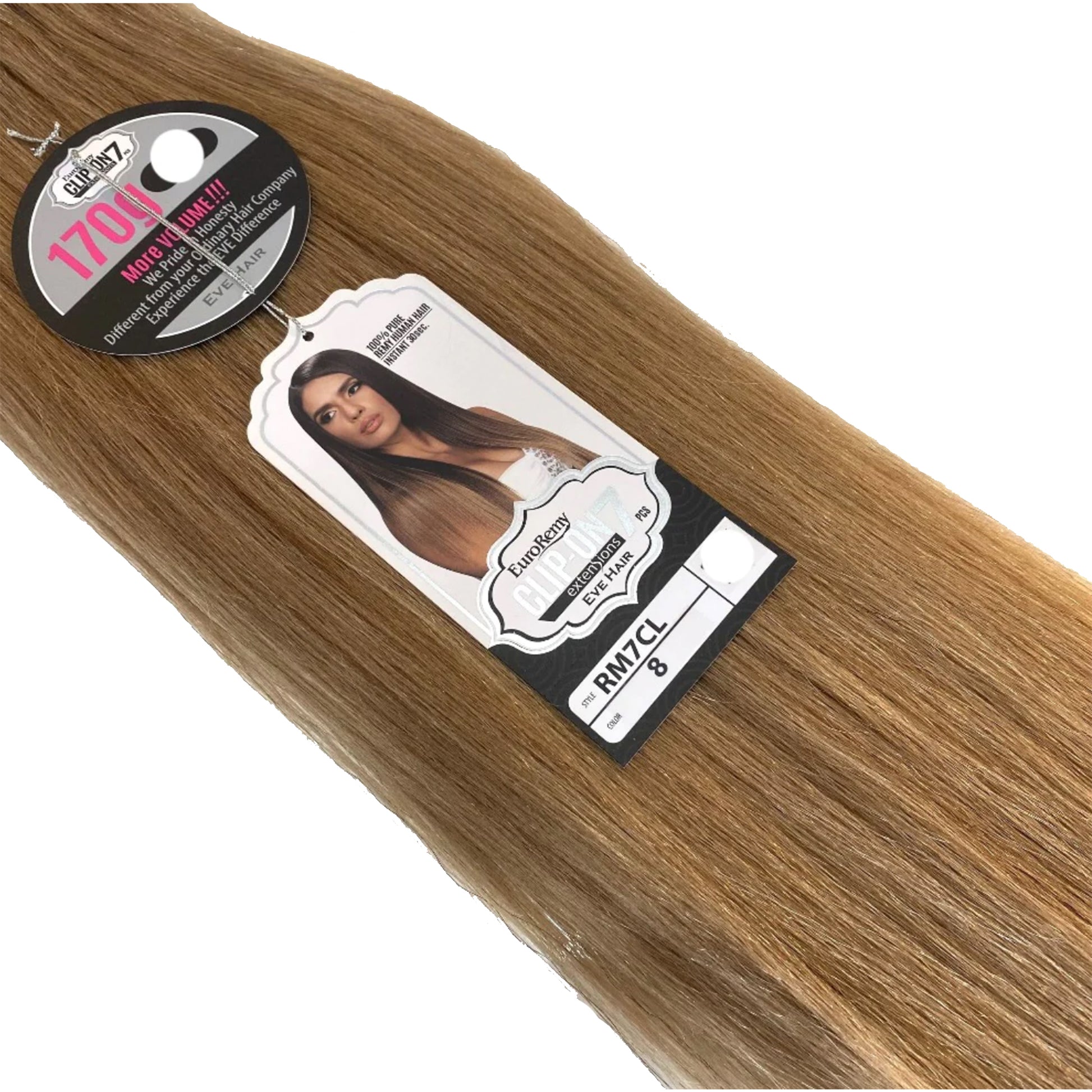 Eve Hair Pure Remy Human Hair 7pcs Euro Remy 22" Clip-On Extensions