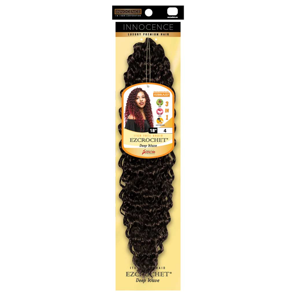 EZ Braid Innocence I&I Deep Wave Crochet Hair 18" color 4