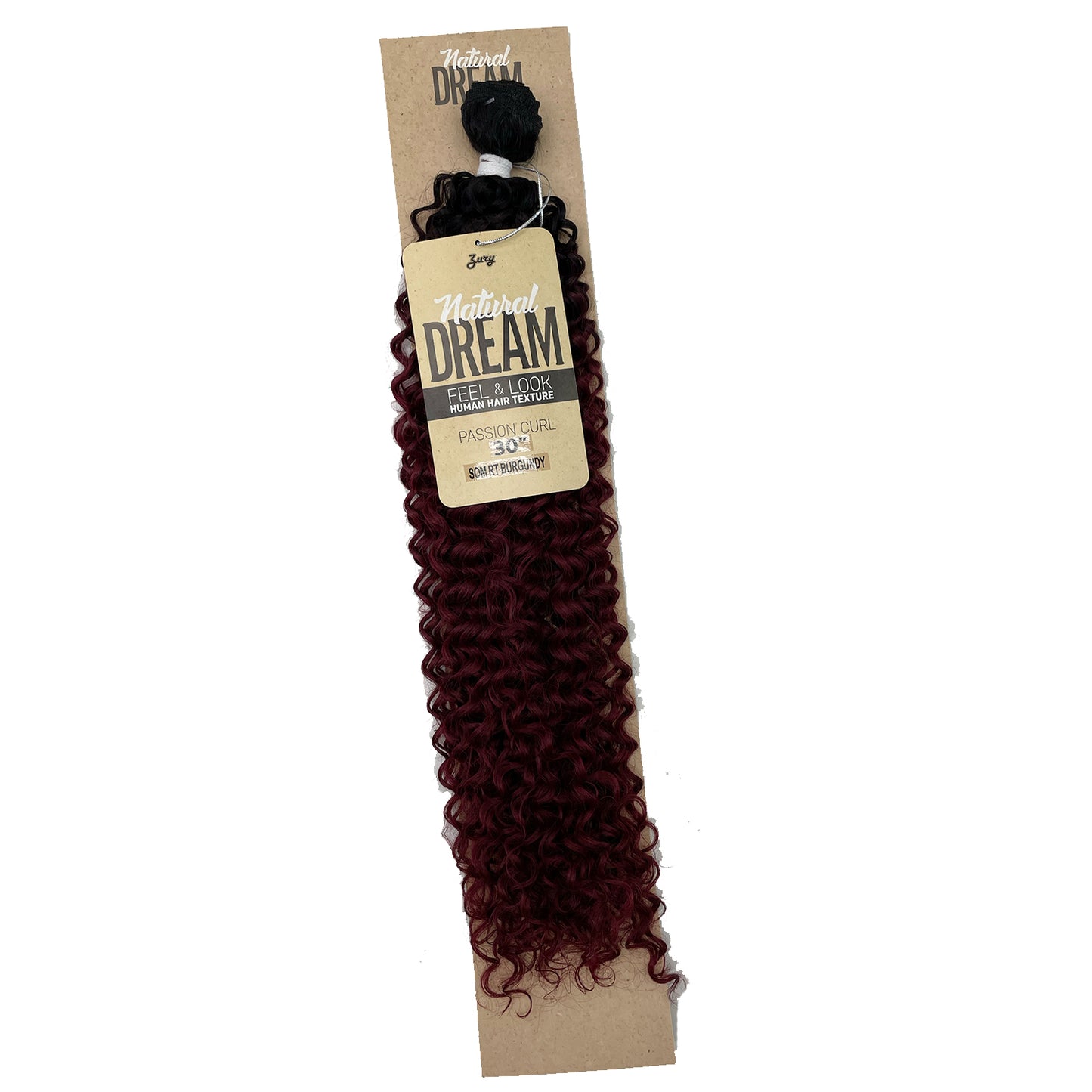 Zury Natural Dream Feel & Look Hair Extension Bundle, Passion Curl 30" burgundy red