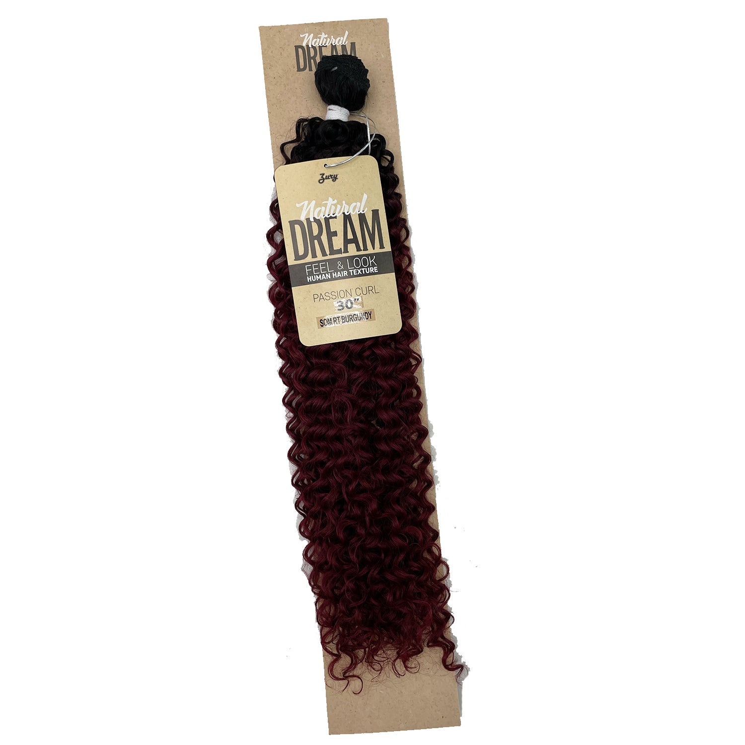 Zury Natural Dream Feel & Look Hair Extension Bundle, Passion Curl 30" burgundy red