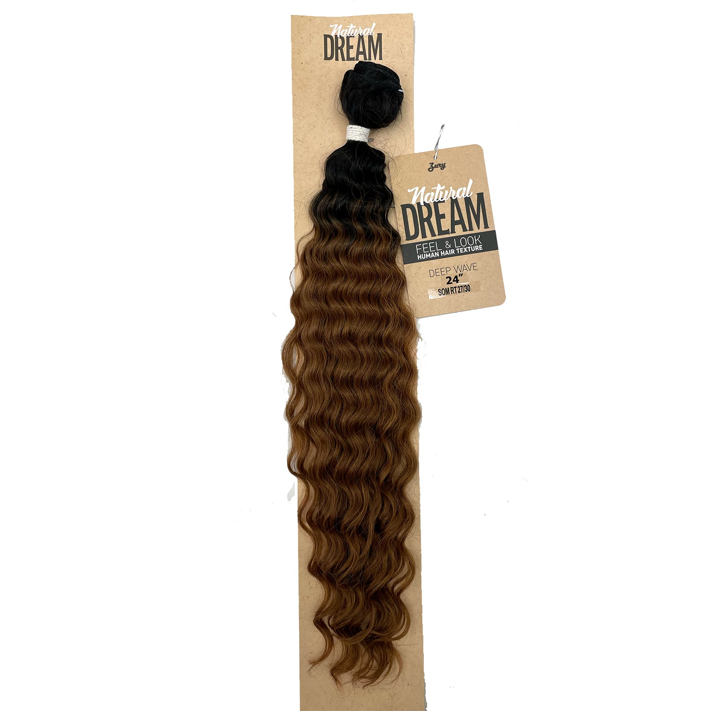 Zury Natural Dream Feel & Look Hair Extension Bundle, Deep Wave 24" 27 30 blonde brown