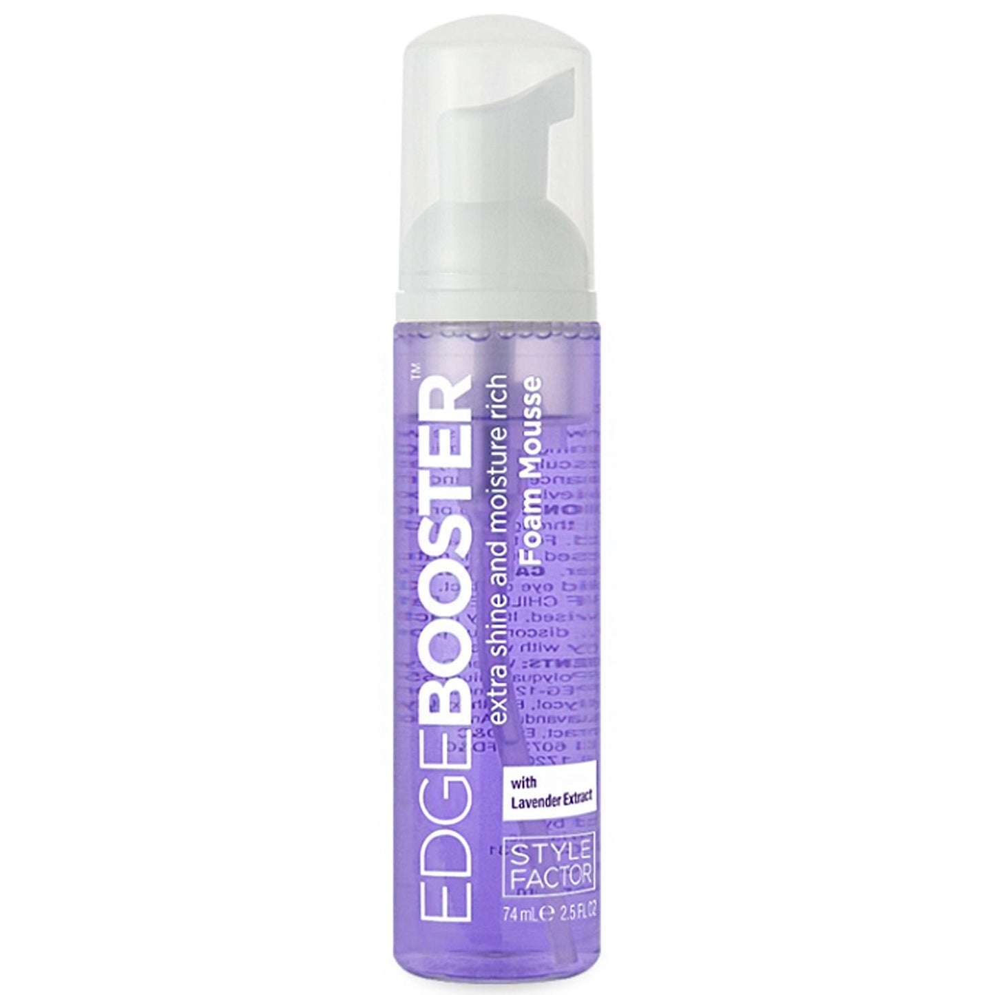 Style Factor Edge Booster Extra Shine Moisture Rich Foam Mousse lavender extract
