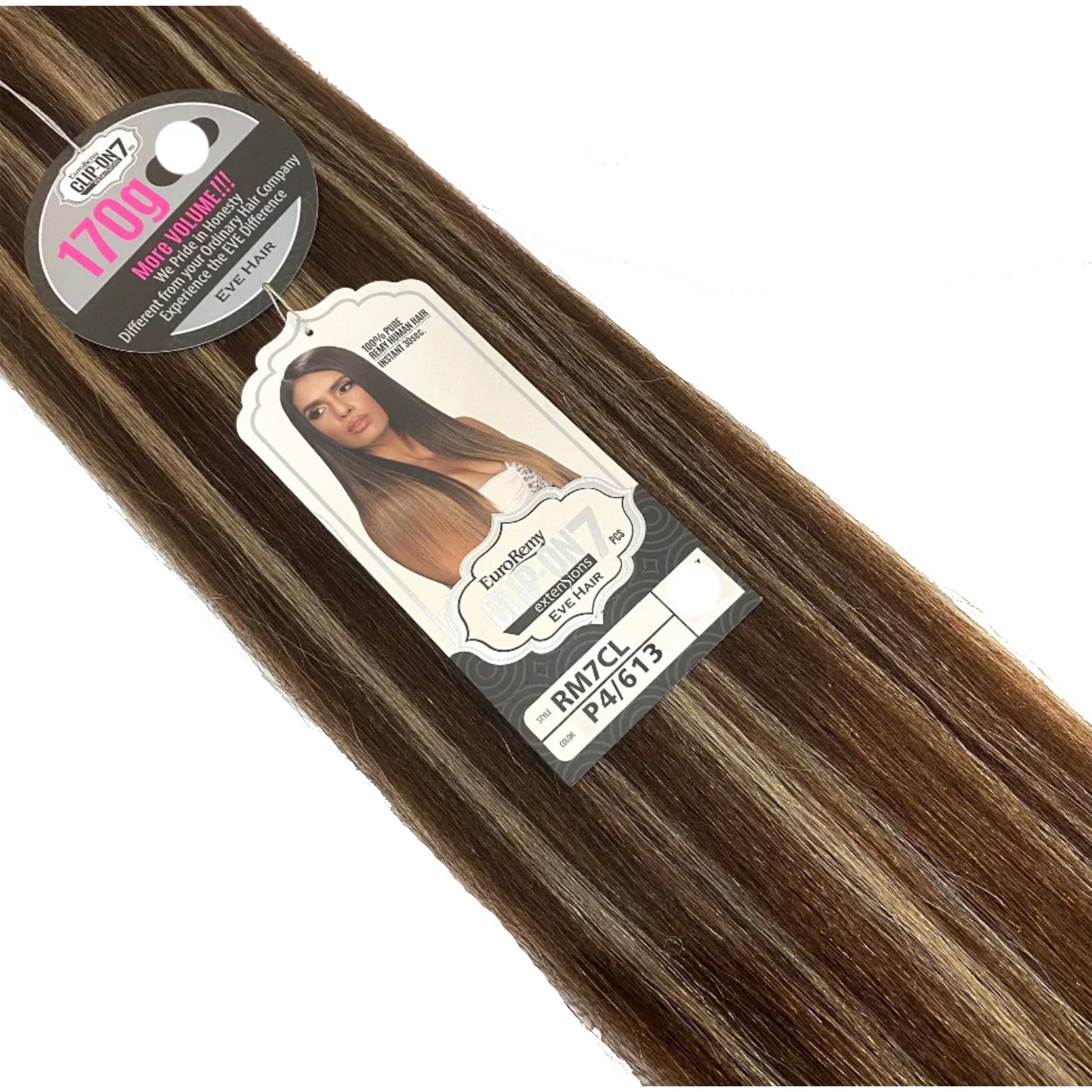 Eve Hair Pure Remy Human Hair 7pcs Euro Remy 22" Clip-On Extensions