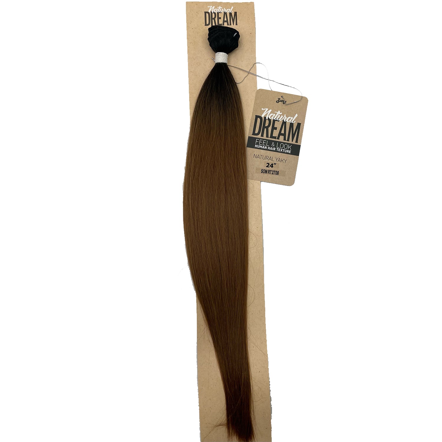 Zury Natural Dream Feel & Look Hair Extension Bundle, Natural Yaky 24" brown blonde