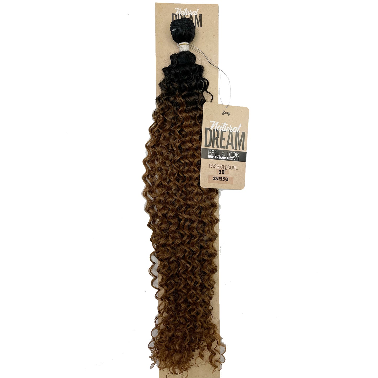 Zury Natural Dream Feel & Look Hair Extension Bundle, Passion Curl 30" brown blonde