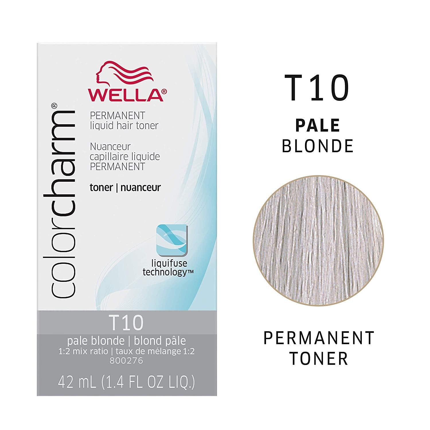 Wella Color Charm Permanent Liquid Hair Toner t10 pale blonde