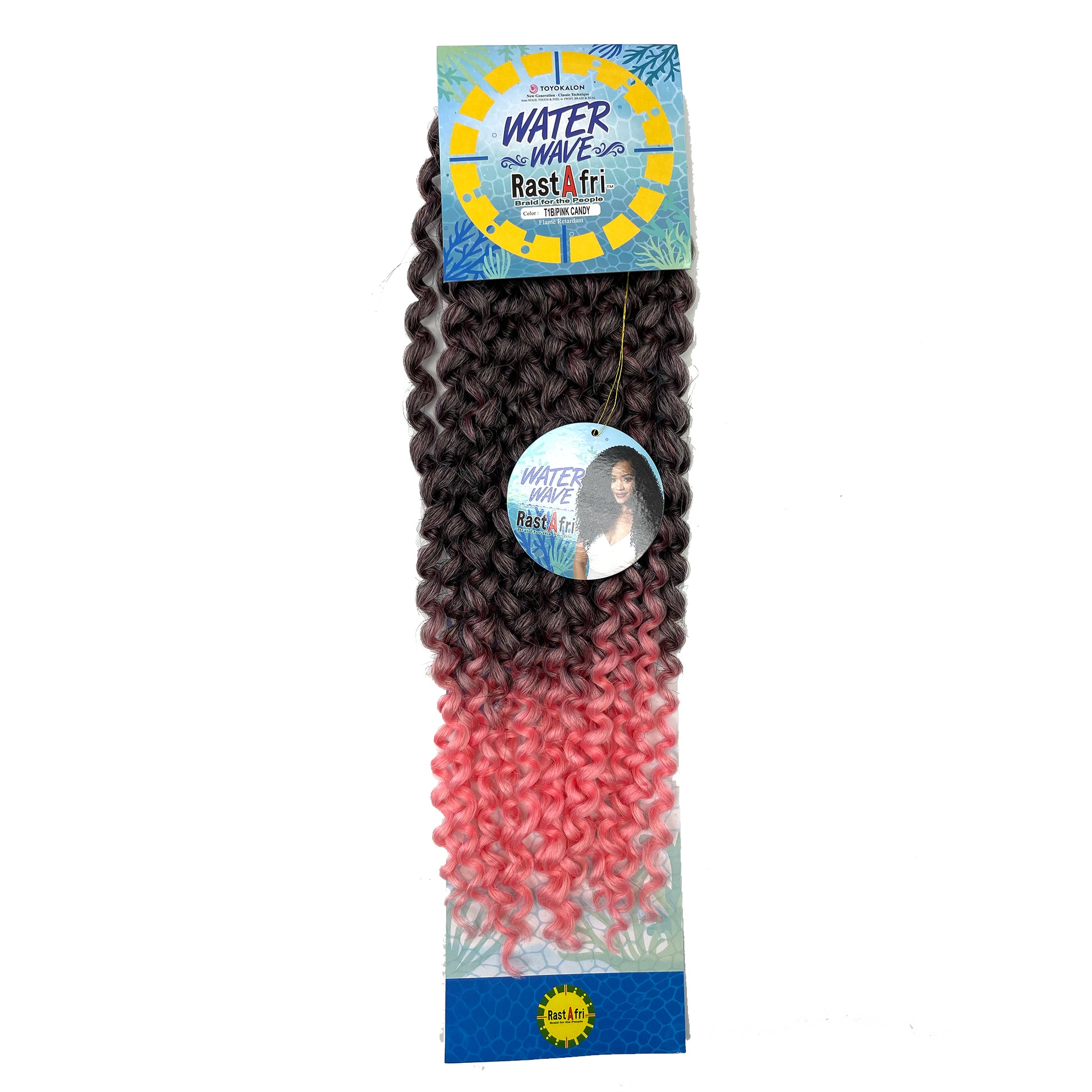 RastAfri Water Wave Crochet Braiding Hair pink
