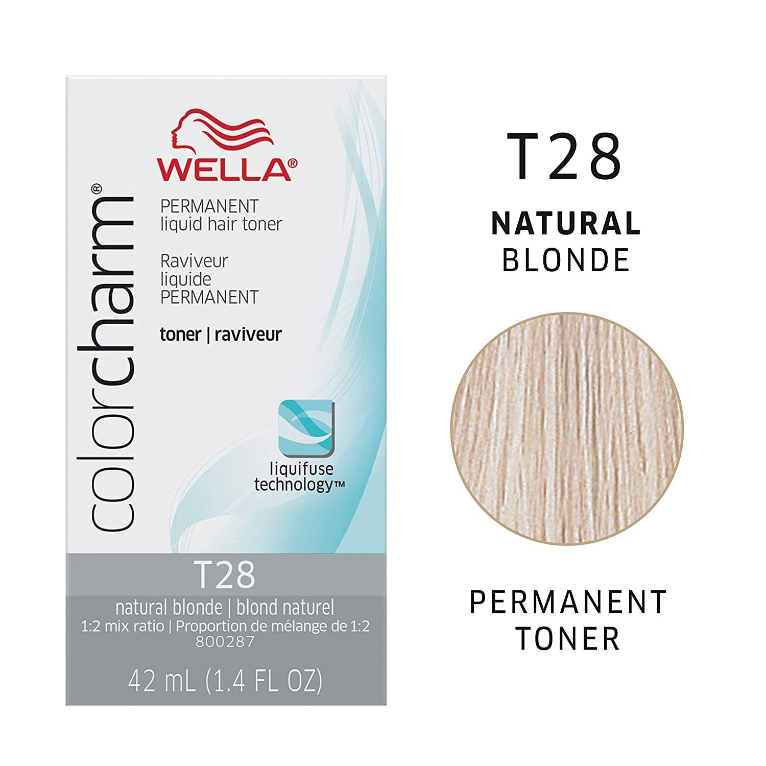 Wella Color Charm Permanent Liquid Hair Toner t28 natural blonde