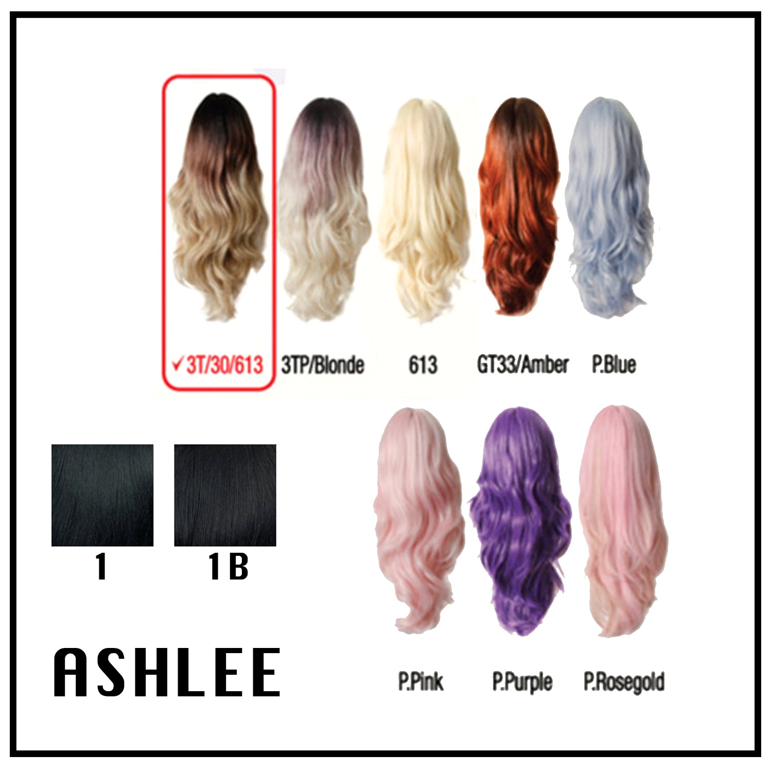 Fashion Source Lace Front Wig Ashlee colors