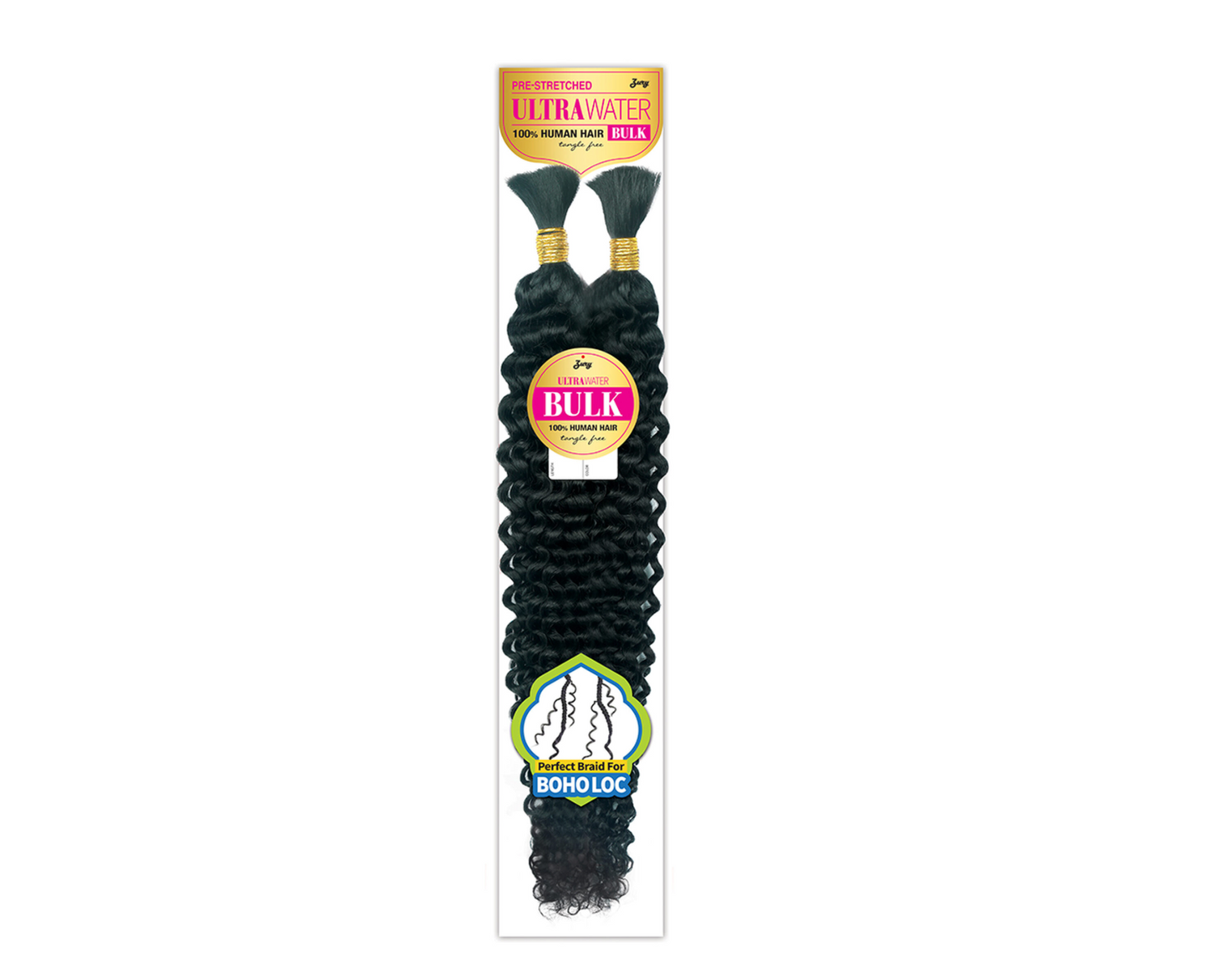 Zury 100% Human Braiding Hair Pre Stretched Ultra Water Wave Bulk 18"