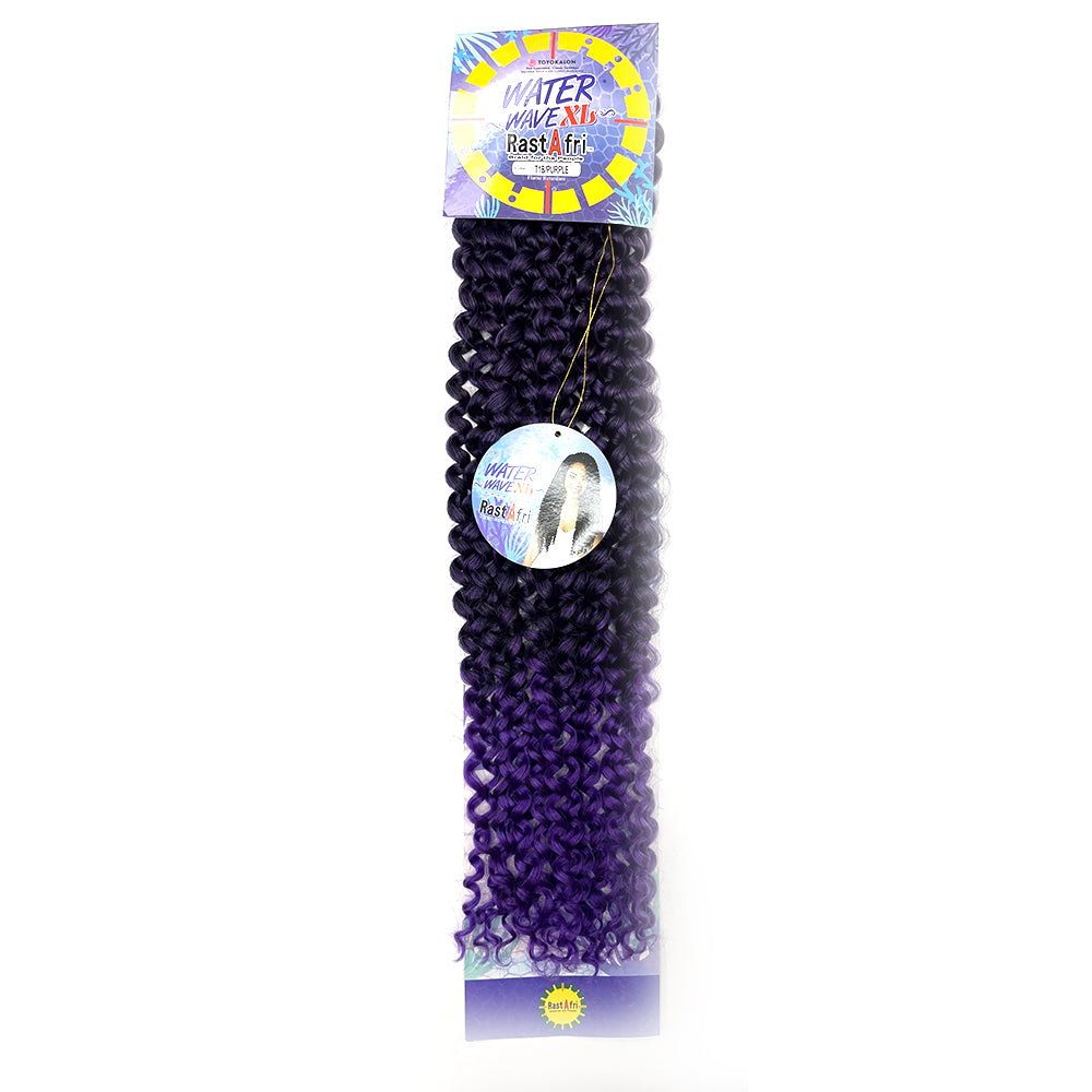 RastAfri Water Wave Crochet Braiding Hair XL purple