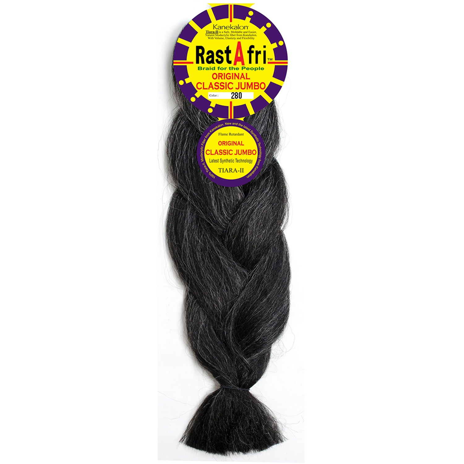 RastAfri Classic Jumbo Braiding Hair 280 grey gray ash black