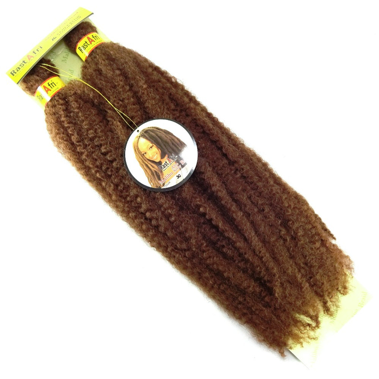 RastAfri Malibu Afro Kinky Crochet Braiding Hair color 30 brown