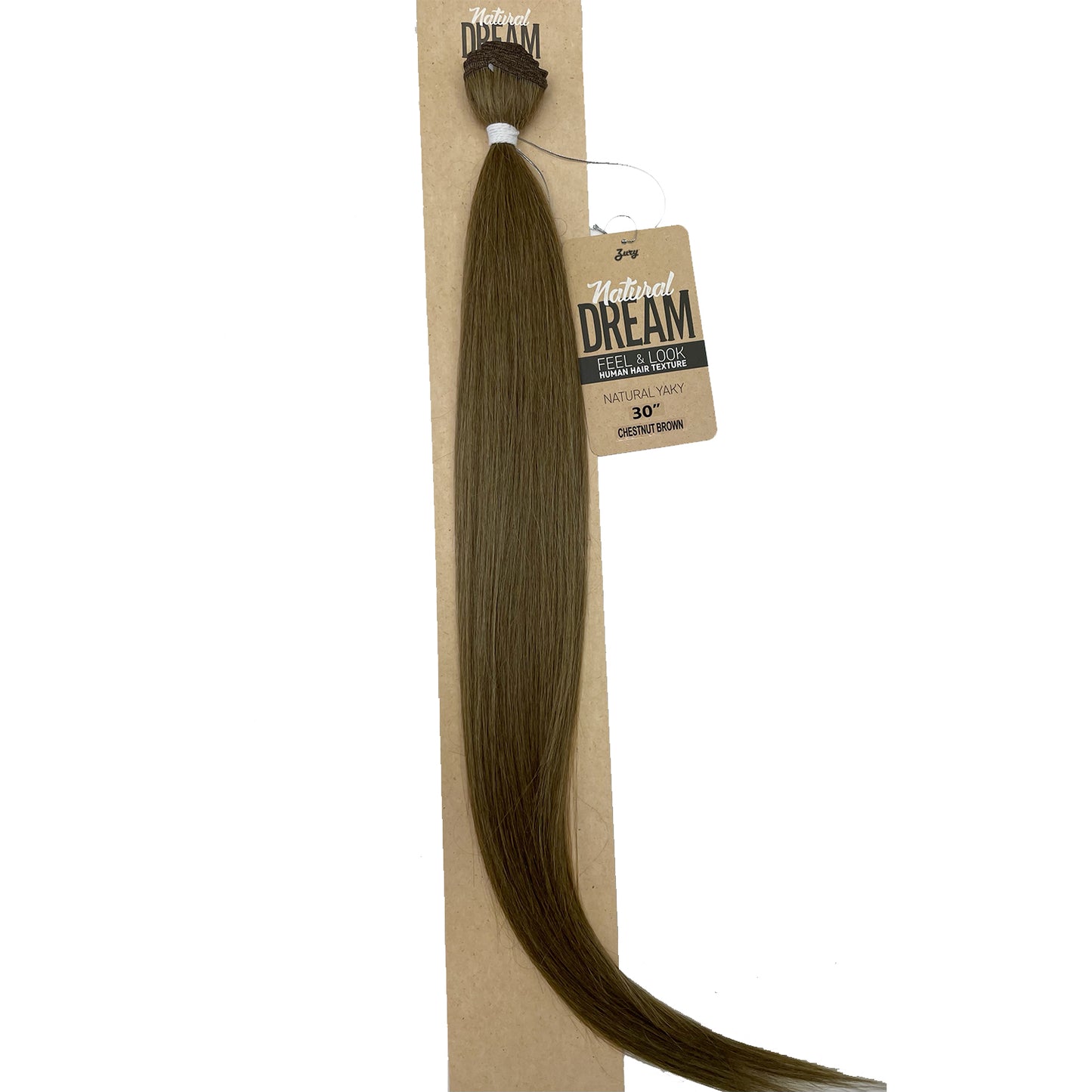 Zury Natural Dream Feel & Look Hair Extension Bundle, Natural Yaky 30" brown chestnut