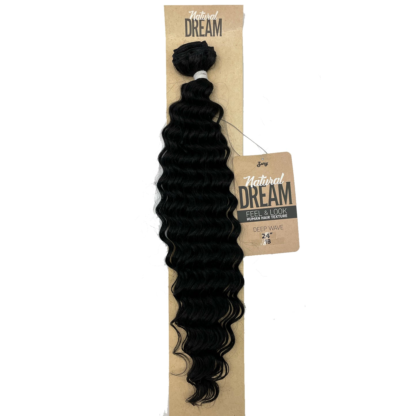 Zury Natural Dream Feel & Look Hair Extension Bundle, Deep Wave 24" 1b black