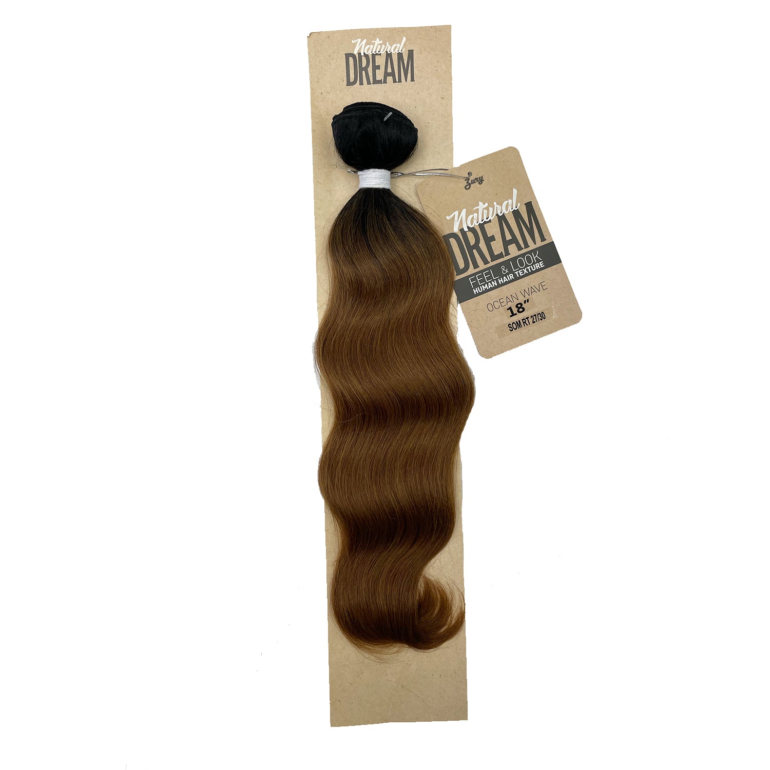 Zury Natural Dream Feel & Look Hair Extension Bundle, Ocean Wave 18" 27 30 brown blonde