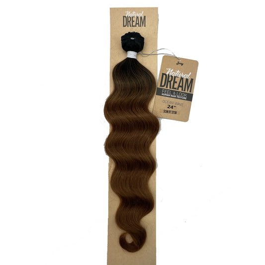 Zury Natural Dream Feel & Look Hair Extension Bundle, Ocean Wave 24" brown blonde