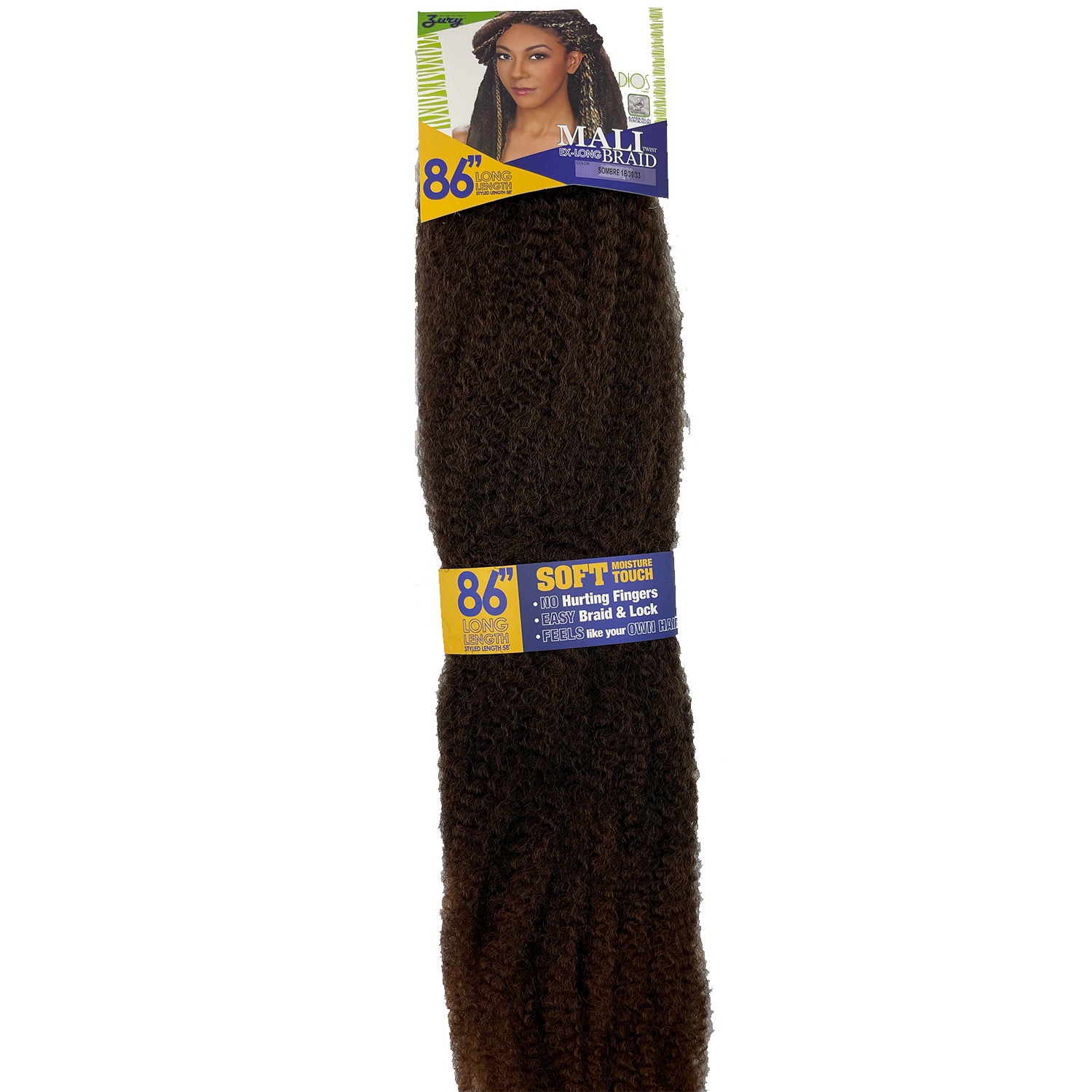 Zury Mali Braiding Hair 86" extension  dark brown crochet