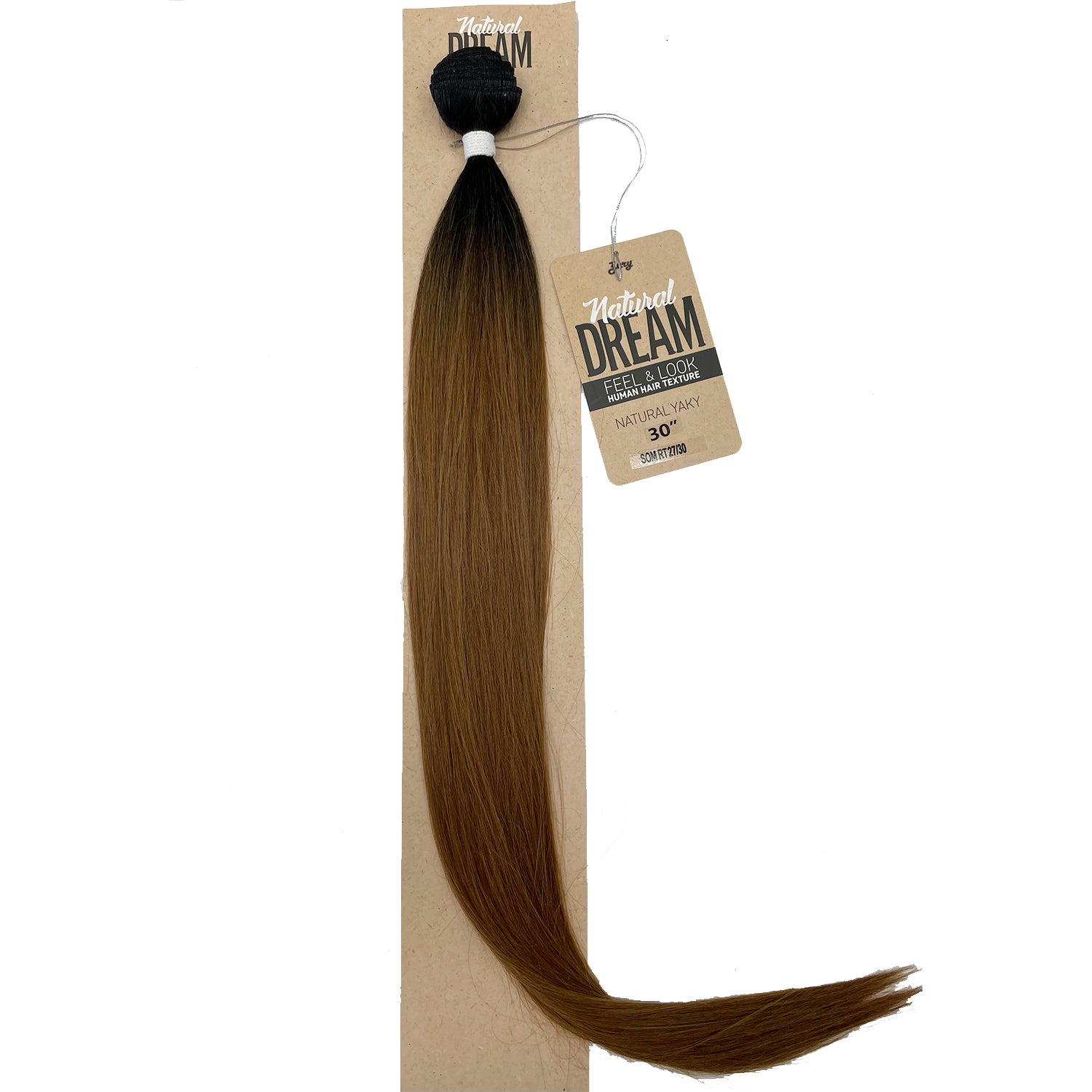 Zury Natural Dream Feel & Look Hair Extension Bundle, Natural Yaky 30" 27 30 brown blonde