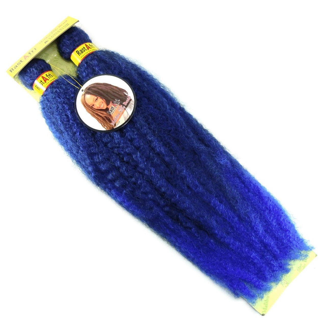 RastAfri Malibu Afro Kinky Crochet Braiding Hair color blue