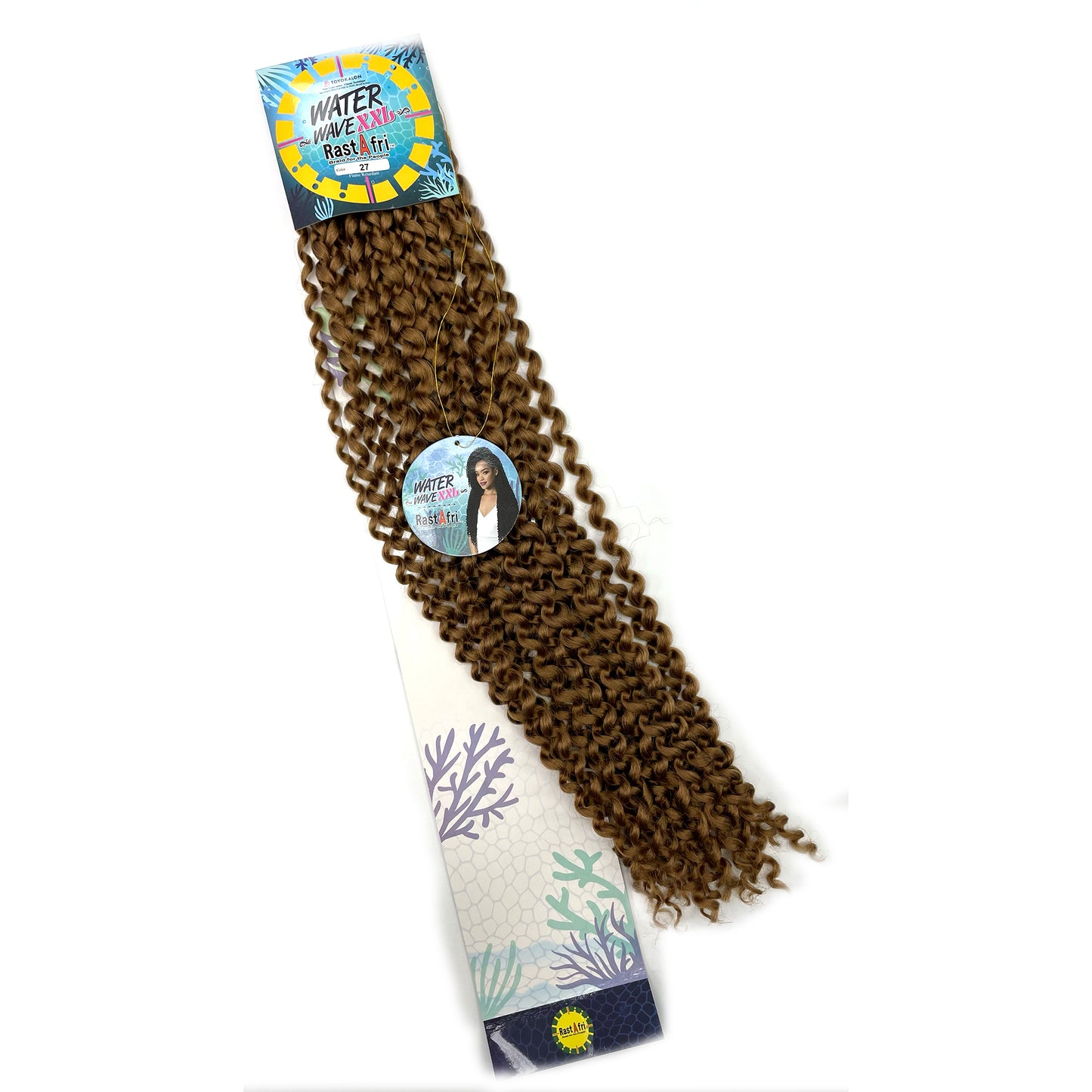 RastAfri Water Wave Crochet Braiding Hair XXL color 27 blonde brown